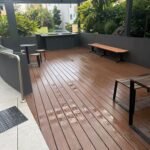Freshly cleaned outdoor strata BBQ and common area